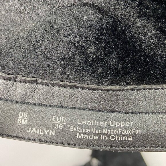 NEW Sam Edelman Jailyn Black Buckled Faux‎ Fur Boots Size 36 Shearling Sherpa 6 - Picture 9 of 10